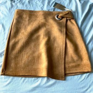 Suede Carmel skirt